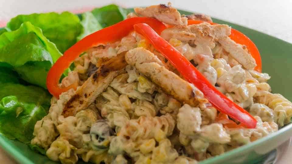 receta macarrones con tiras de pavo