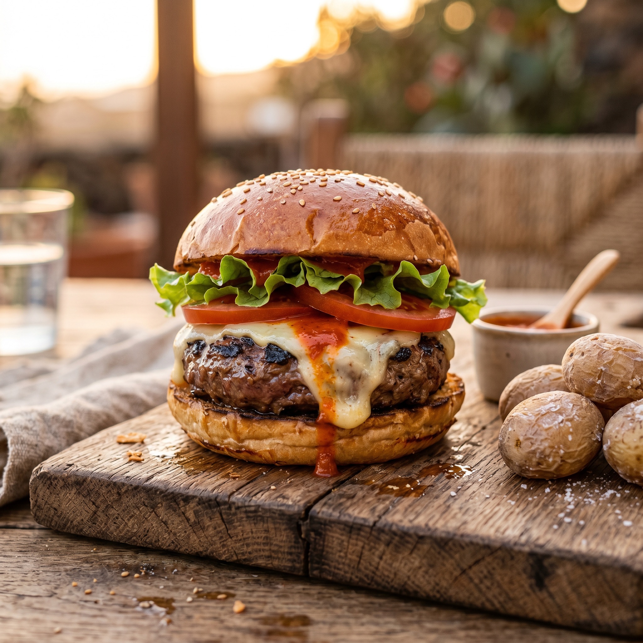 Hamburguesa estilo canario