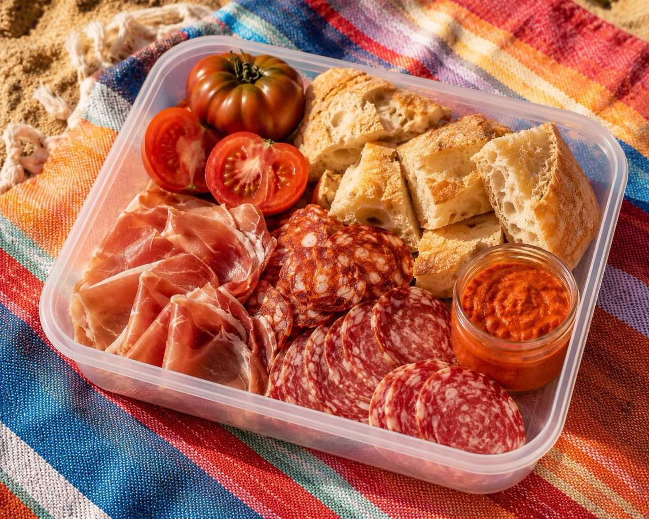 Tabla de embutidos viajera